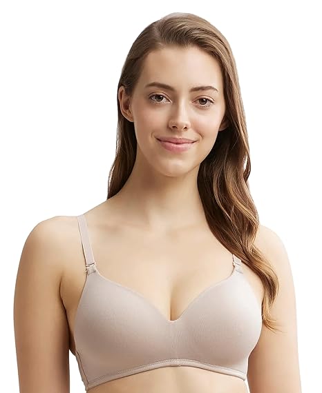Jockey JW11 Women’s Wirefree Padded Tencel Bra – Full Coverage Multiway with Adjustable Straps